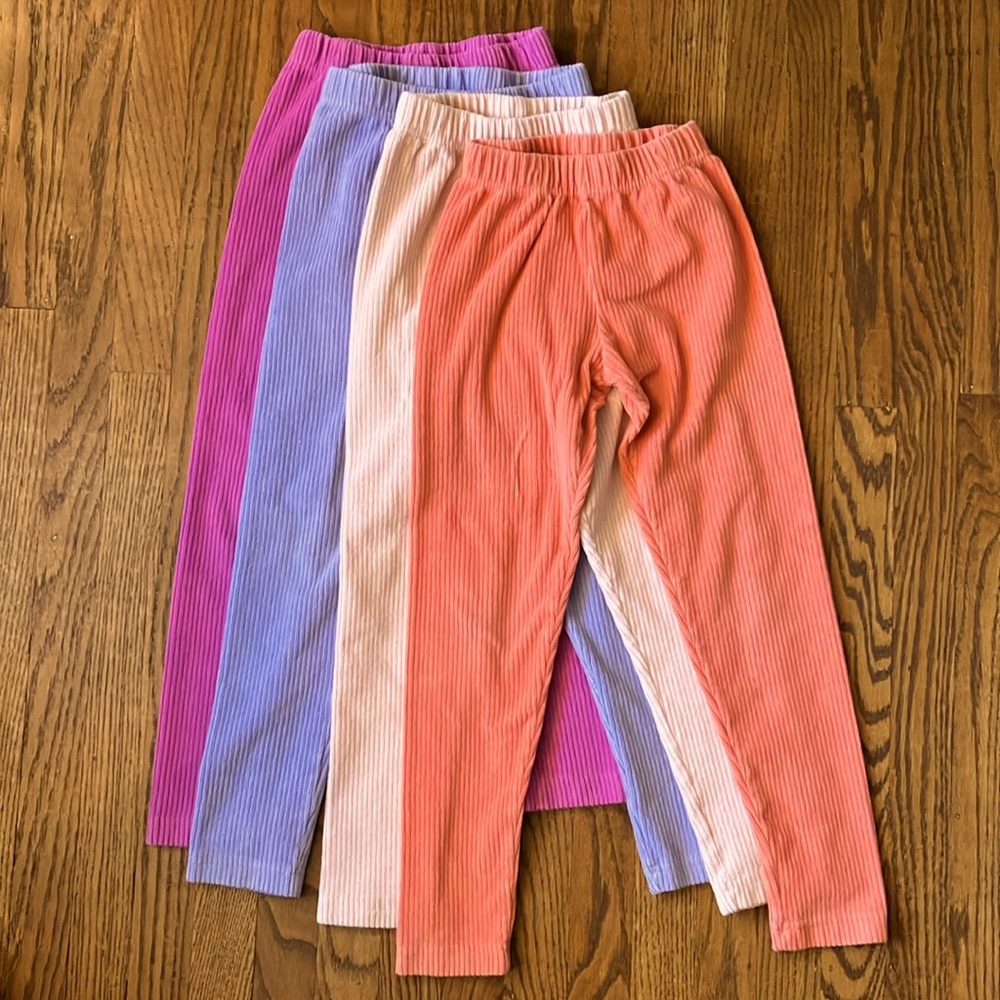 Hanna Andersson leggings, set of 4, size 6-7